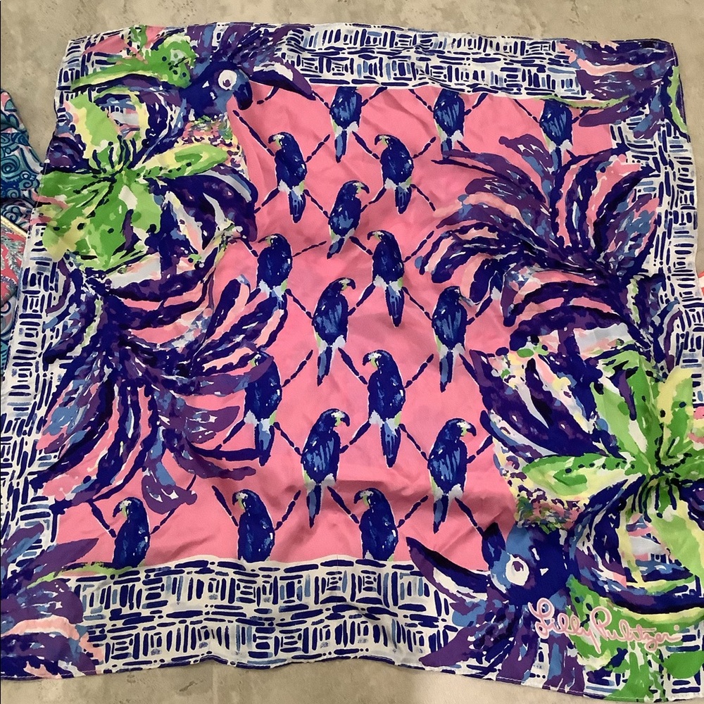 HTF LILLY PULITZER SCARF WITH BIRDS